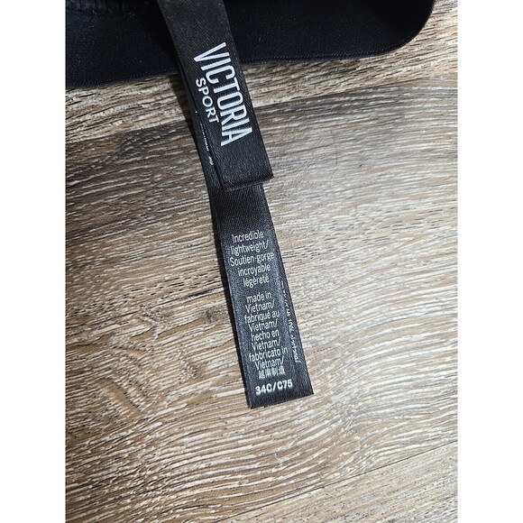 Victoria Secret 34C Black Navy Incredible Lightweight Sports Bra Lined Wireless - Picture 4 of 6